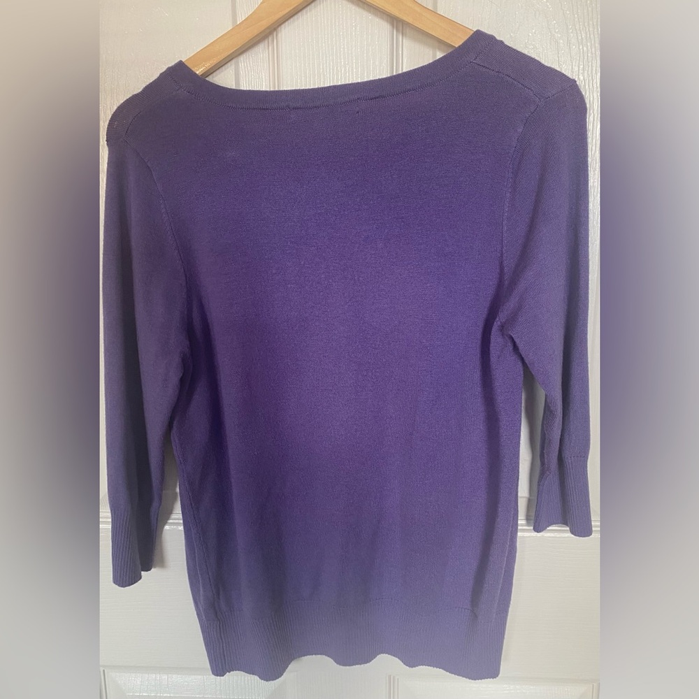 Cardigan - Purple - Button Front - Picture 2 of 5